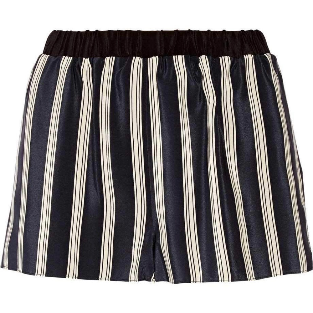 Mason by Michelle Mason Striped Navy Silk Shorts